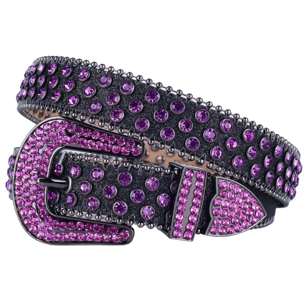 4184 Men Women Rhinestone Belt Western Bling Luxury Strap Sparkle Studded